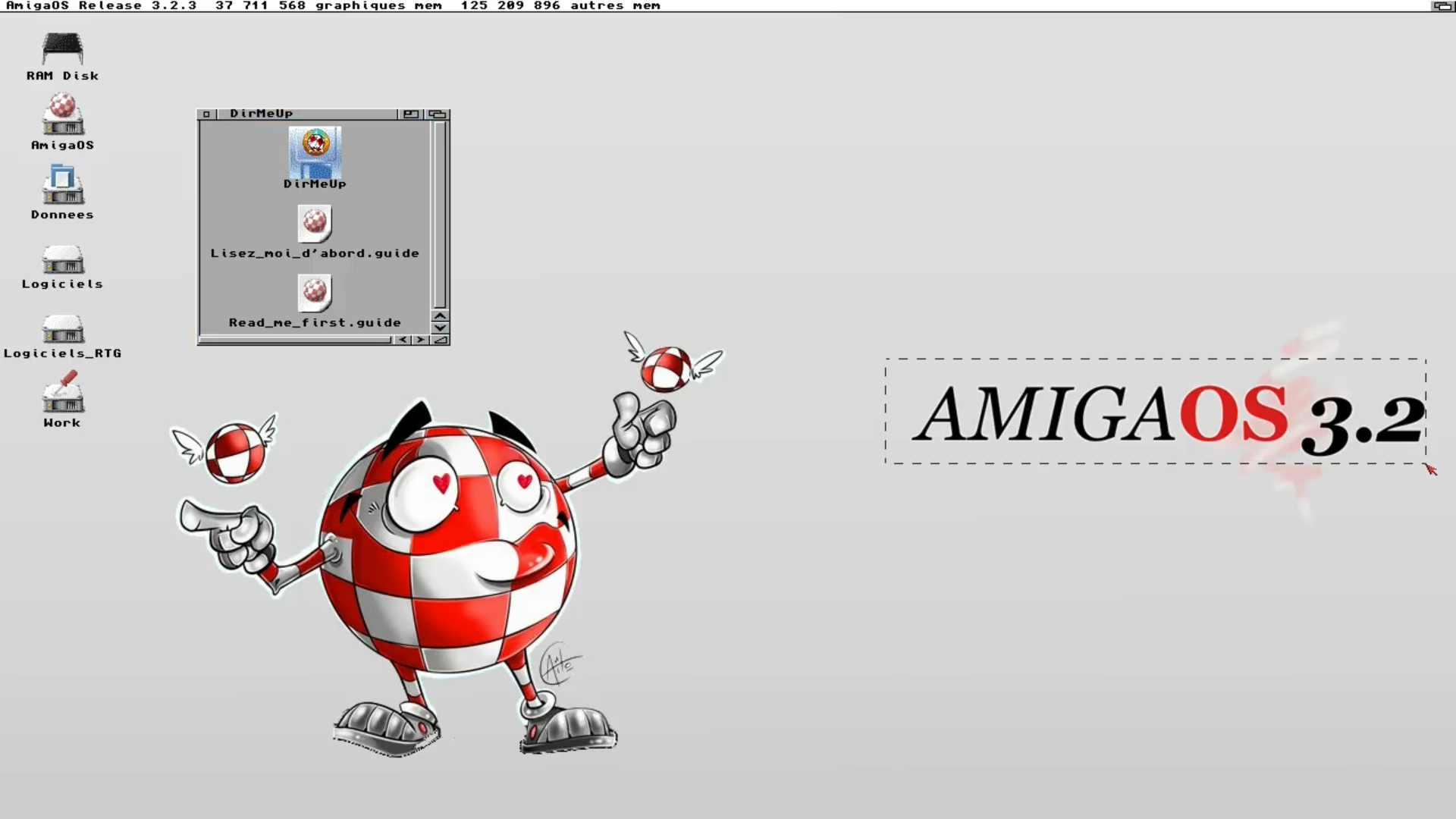 Dir Me Up / Vue depuis le Workbench de l'AmigaOS 3.2.