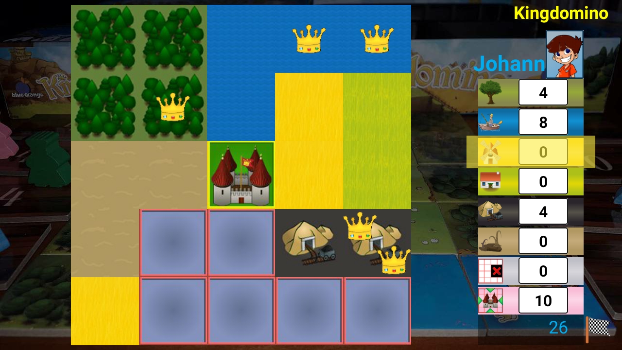 Scores Me Up / Kingdomino (grille 1 joueur)